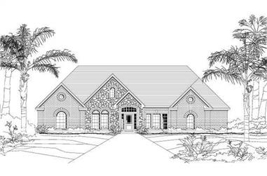 4-Bedroom, 3311 Sq Ft Luxury Home Plan - 156-1238 - Main Exterior