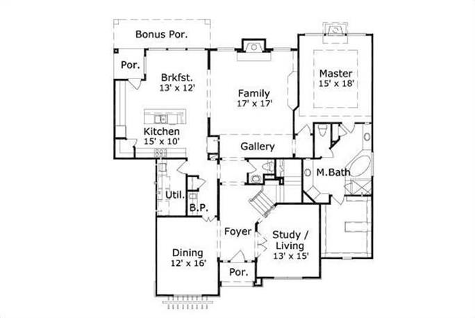 Traditional House Plans - Home Design OHP-41062-2 # 16439