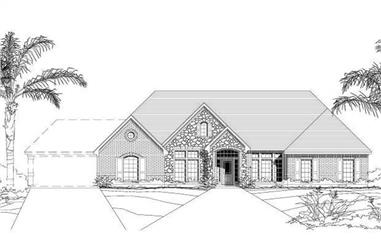 4-Bedroom, 3311 Sq Ft Luxury House Plan - 156-1257 - Front Exterior