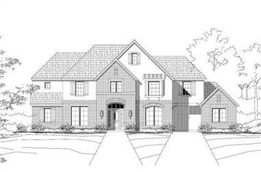 5-Bedroom, 3801 Sq Ft Luxury Home Plan - 156-1349 - Main Exterior