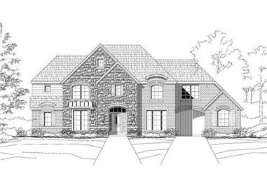 5-Bedroom, 3801 Sq Ft Luxury Home Plan - 156-1374 - Main Exterior