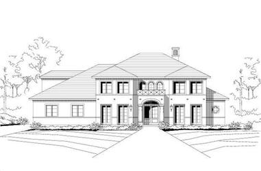 4-Bedroom, 4901 Sq Ft Mediterranean Home Plan - 156-1470 - Main Exterior