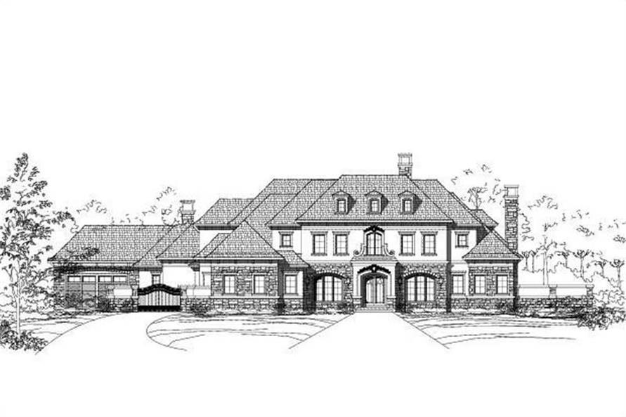 4-Bedroom, 6899 Sq Ft Luxury Home Plan - 156-1505 - Main Exterior