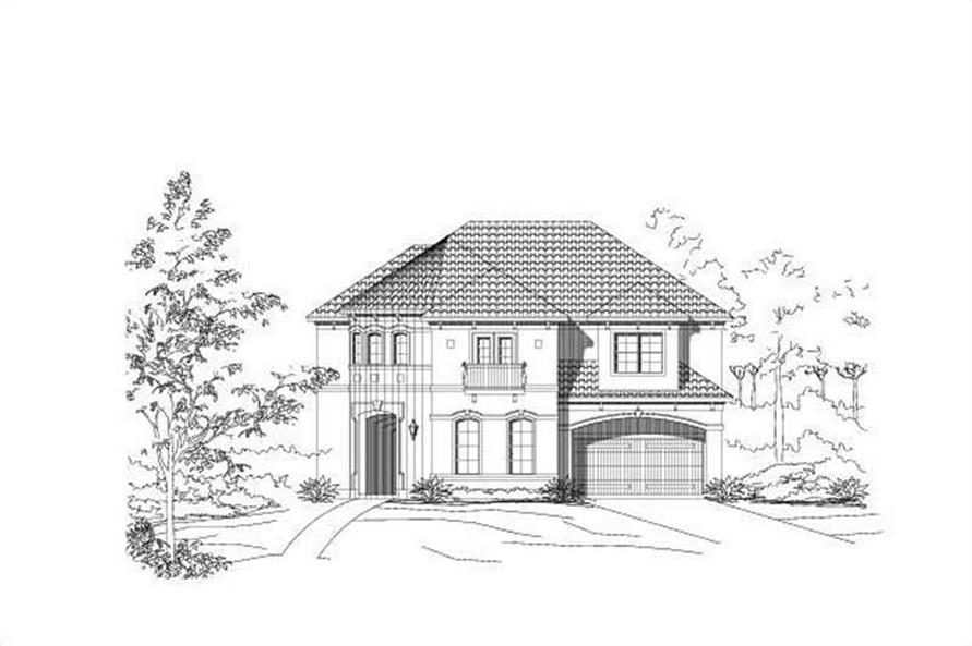 4-Bedroom, 3688 Sq Ft Mediterranean House Plan - 156-1541 - Front Exterior