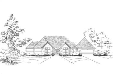 4-Bedroom, 3419 Sq Ft Luxury House Plan - 156-1638 - Front Exterior