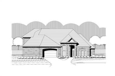 3-Bedroom, 3298 Sq Ft Traditional Home Plan - 156-1643 - Main Exterior