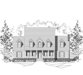 French Home Plan - 8 Bedrms, 7.5 Baths - 11877 Sq Ft - #156-2307