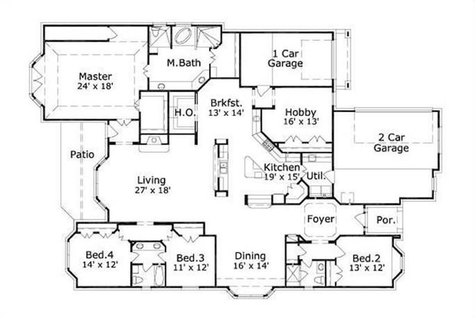 Traditional House Plans - Home Design OHP-30984 # 15217