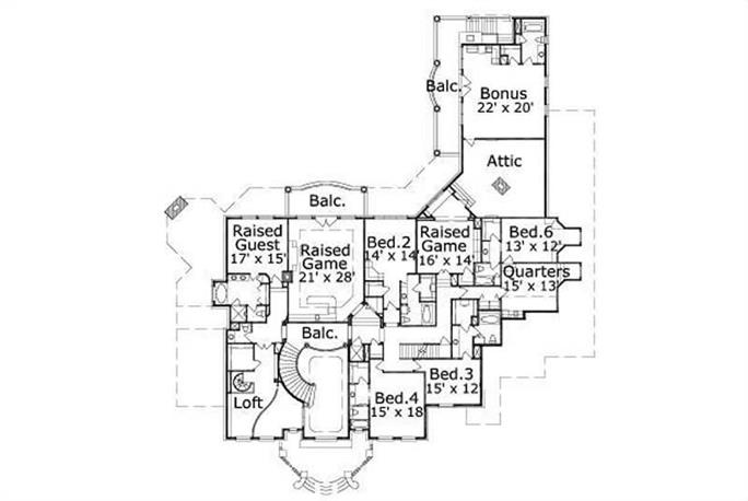 Luxury Floor Plan - 6 Bedrms, 7.5 Baths - 9474 Sq Ft - #156-2129