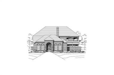 3-Bedroom, 3887 Sq Ft Luxury House Plan - 156-2224 - Front Exterior