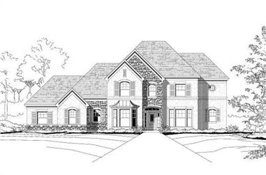 4-Bedroom, 3840 Sq Ft Mediterranean Home Plan - 156-2355 - Main Exterior