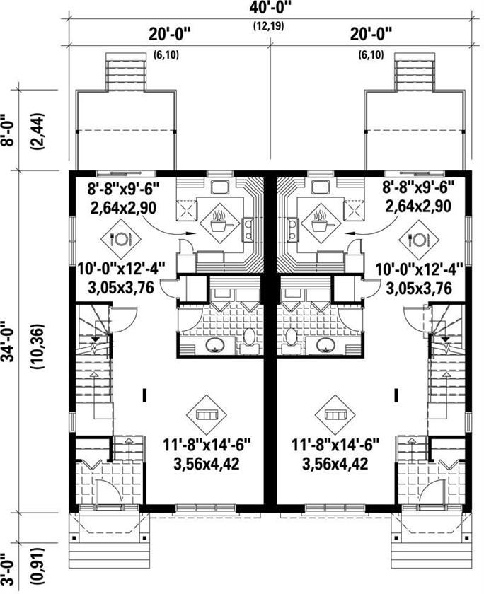 Victorian Duplex with 3 Bedrm, 1772 Sq Ft Per Unit |#157-1017