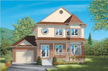 3-Bedroom, 1588 Sq Ft Country House Plan - 157-1045 - Front Exterior