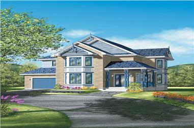 4-Bedroom, 2479 Sq Ft European House Plan - 157-1051 - Front Exterior