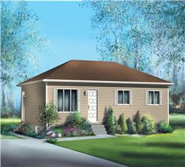 Ranch Home Plan - 3 Bedrms, 1 Baths - 912 Sq Ft - #157-1055