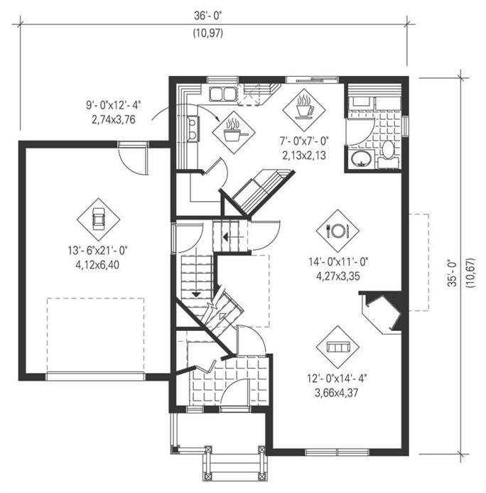 Multi-Level House Plans - Home Design PI-20914 # 12966