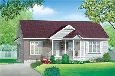 3-Bedroom, 1092 Sq Ft Ranch Home Plan - 157-1095 - Main Exterior