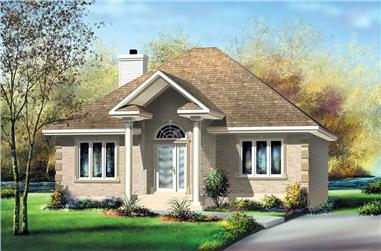 2-Bedroom, 1257 Sq Ft Bungalow House Plan - 157-1128 - Front Exterior