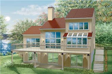 3-Bedroom, 1705 Sq Ft Country Home Plan - 157-1168 - Main Exterior