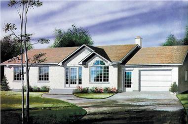 3-Bedroom, 1191 Sq Ft Ranch Home Plan - 157-1169 - Main Exterior