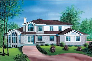 4-Bedroom, 2637 Sq Ft European House Plan - 157-1176 - Front Exterior