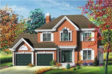 3-Bedroom, 2462 Sq Ft European Home Plan - 157-1177 - Main Exterior