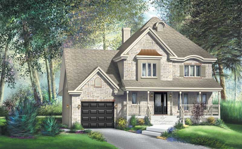 Country Home Plan - 3 Bedrms, 1.0 Batj - 2,148 Sq Ft - Plan #157-1212