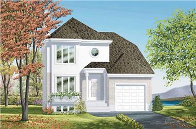 3-Bedroom, 1490 Sq Ft Colonial House Plan - 157-1213 - Front Exterior