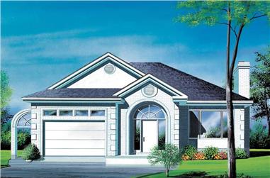 2-Bedroom, 1255 Sq Ft Bungalow Home Plan - 157-1236 - Main Exterior