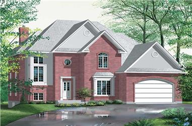 3-Bedroom, 2536 Sq Ft European House Plan - 157-1245 - Front Exterior