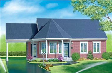 3-Bedroom, 1188 Sq Ft Country Home Plan - 157-1372 - Main Exterior