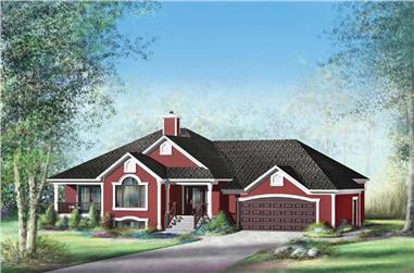 2-Bedroom, 1935 Sq Ft Home Plan - 157-1373 - Main Exterior