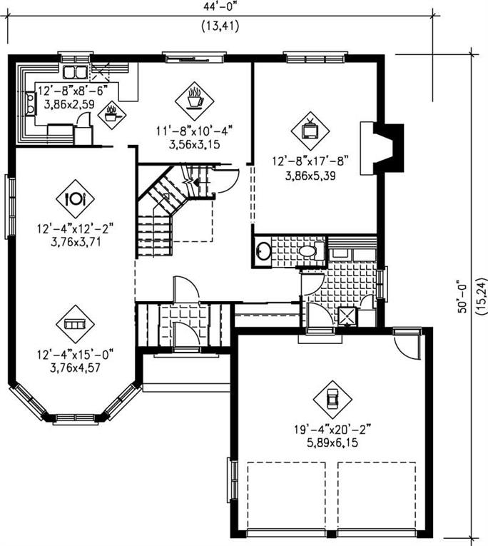 European Home Plan - 4 Bedrms, 3.0 Baths - 2,522 Sq Ft - Plan #157-1374