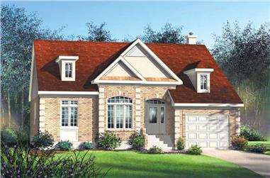 3-Bedroom, 1600 Sq Ft Bungalow Home Plan - 157-1395 - Main Exterior