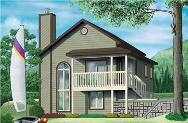 2-Bedroom, 1096 Sq Ft Country House Plan - 157-1416 - Front Exterior