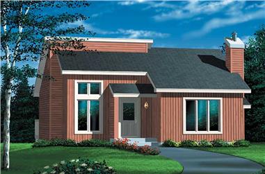 3-Bedroom, 1305 Sq Ft Country Home Plan - 157-1421 - Main Exterior