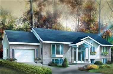 3-Bedroom, 1278 Sq Ft Ranch House Plan - 157-1448 - Front Exterior