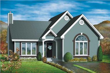 2-Bedroom, 1212 Sq Ft Bungalow Home Plan - 157-1454 - Main Exterior