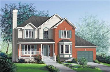 3-Bedroom, 1779 Sq Ft Country House Plan - 157-1463 - Front Exterior