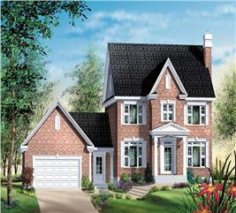 Colonial Plan - 3 Bedrms, 1.0 Batj - 2,393 Sq Ft - Plan #157-1464