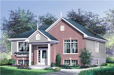 2-Bedroom, 1072 Sq Ft European Home Plan - 157-1481 - Main Exterior