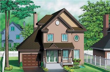 3-Bedroom, 2046 Sq Ft European Home Plan - 157-1513 - Main Exterior