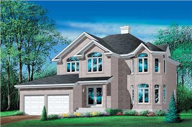 3-Bedroom, 2502 Sq Ft European House Plan - 157-1542 - Front Exterior