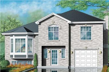 3-Bedroom, 1794 Sq Ft European House Plan - 157-1544 - Front Exterior