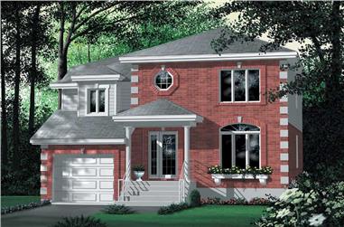 3-Bedroom, 2288 Sq Ft Colonial House Plan - 157-1549 - Front Exterior