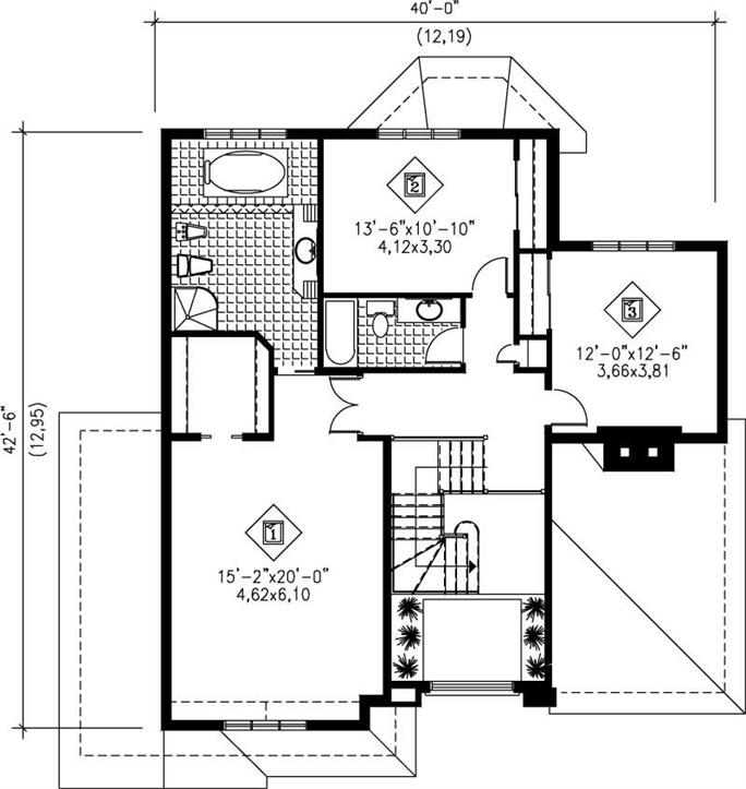 European Plan - 3 Bedrms, 3.0 Baths - 2,582 Sq Ft - Plan #157-1576