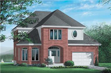 3-Bedroom, 1721 Sq Ft European Home Plan - 157-1588 - Main Exterior