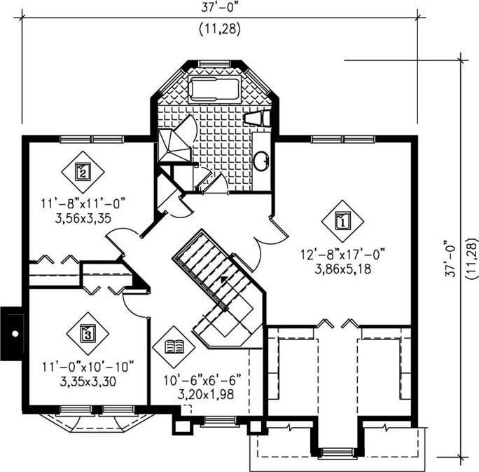 Multi-Level House Plan - 3 Bedrms, 2.0 Baths - 1,881 Sq Ft - Plan #157-1597