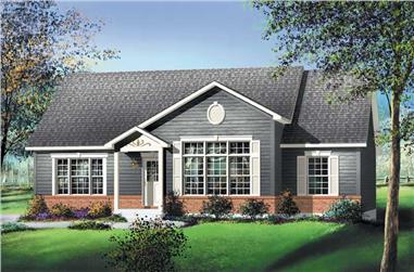 3-Bedroom, 1292 Sq Ft Ranch House Plan - 157-1635 - Front Exterior