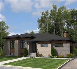 3 Bedroom Contemporary House Plan - 1 Story, 1268 Sq Ft